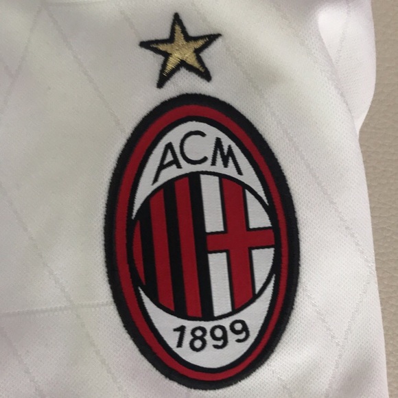 ac milan authentic white jersey size small men’s - Picture 4 of 8